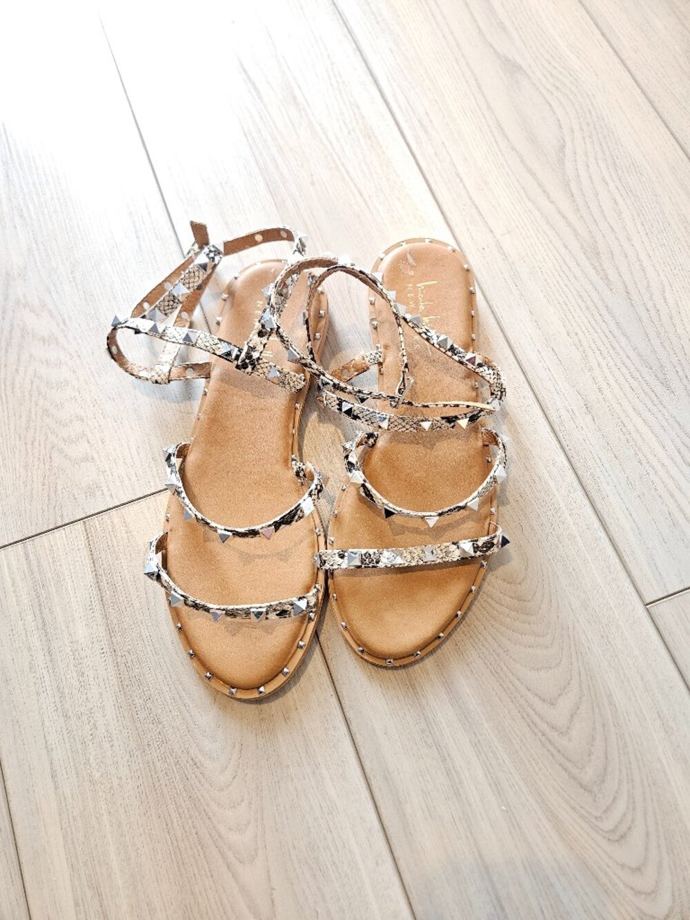 Snake Print Gladiator Sandals